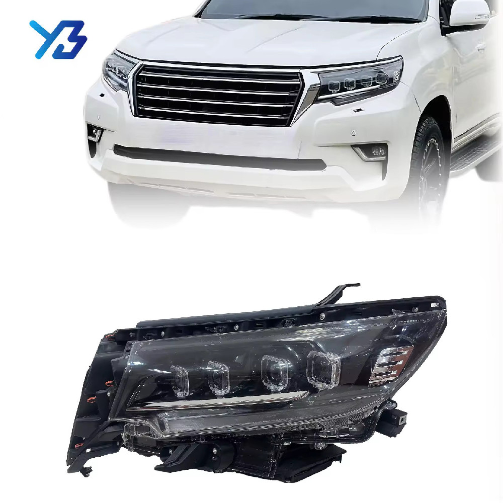For Toyota 2018 Prado Headlight Modification with 4 Eyes